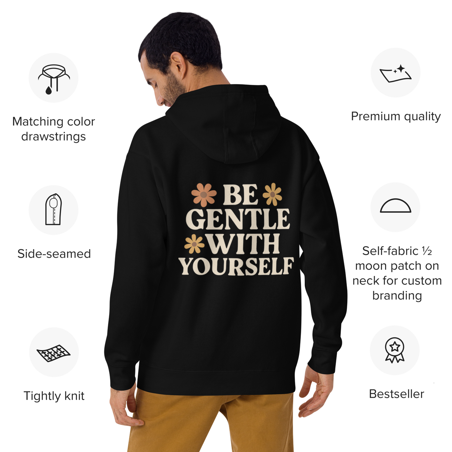 “Be Gentle With Yourself”  Unisex Affirmation Hoodie